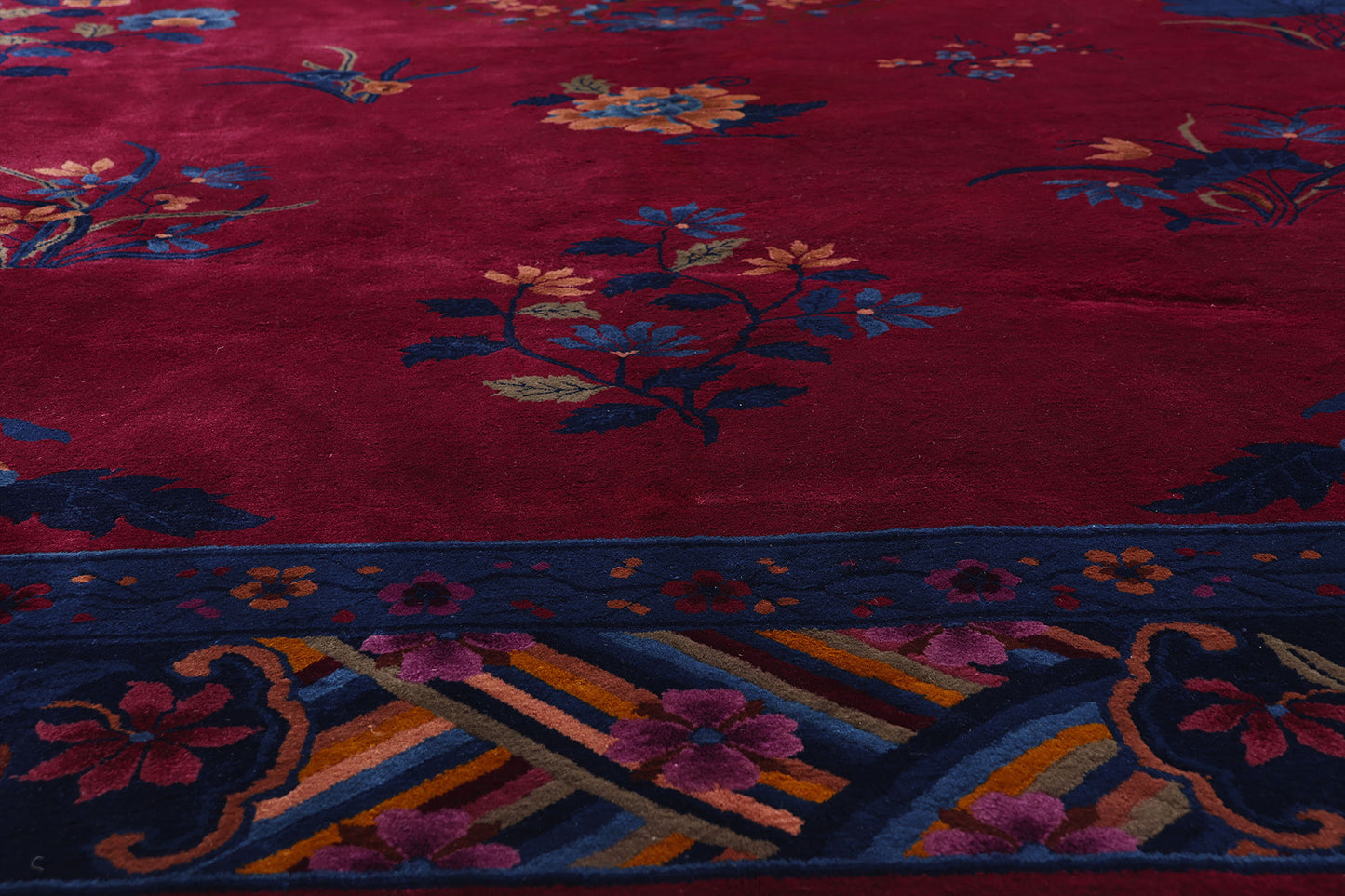 11 x 15 - Burgundy Antique Art Deco Rug - 79527