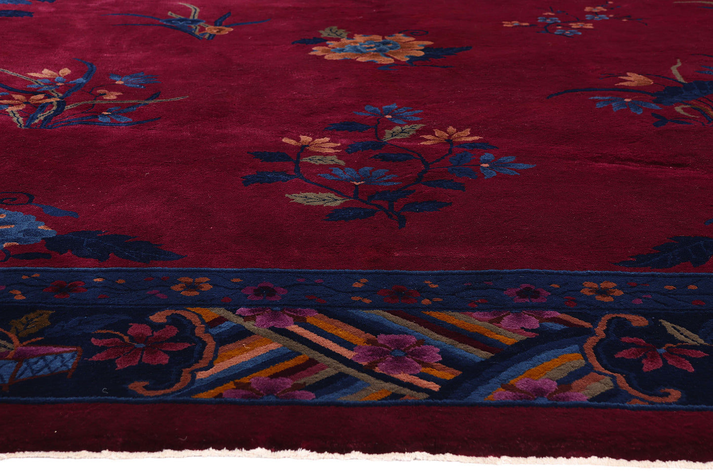 11 x 15 - Burgundy Antique Art Deco Rug - 79527