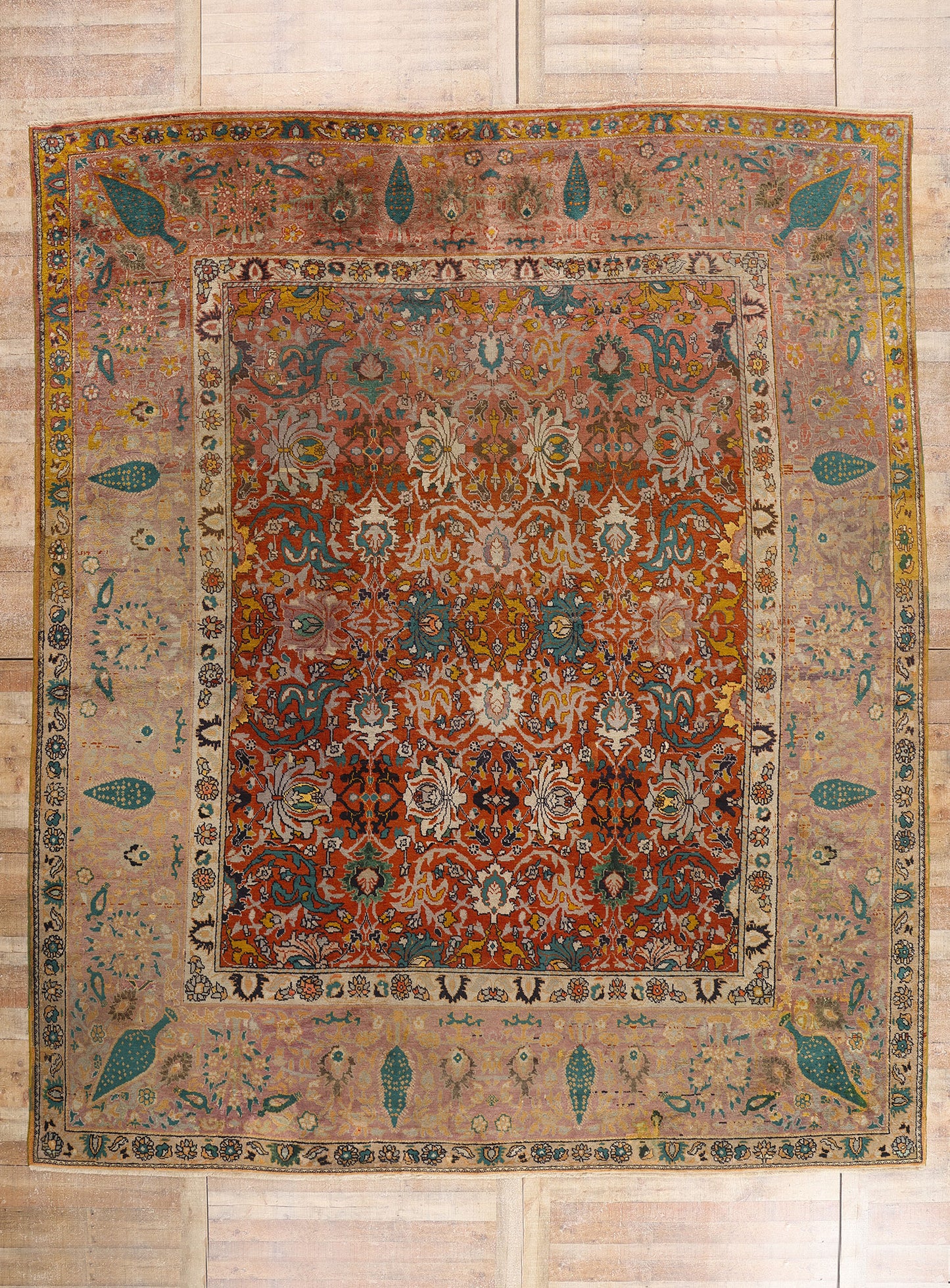 11 x 13 - Rust Antique Sultanabad Rug - 79528