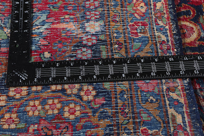 11 x 17 - Navy Blue Antique Persian Kerman Rug - 79530