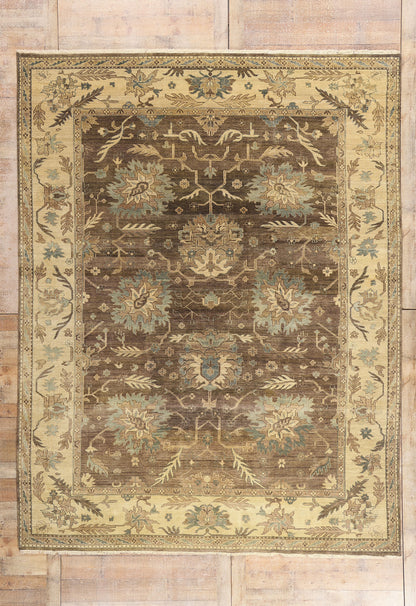 9 x 12 - Taupe Vintage Oushak Rug - 79531