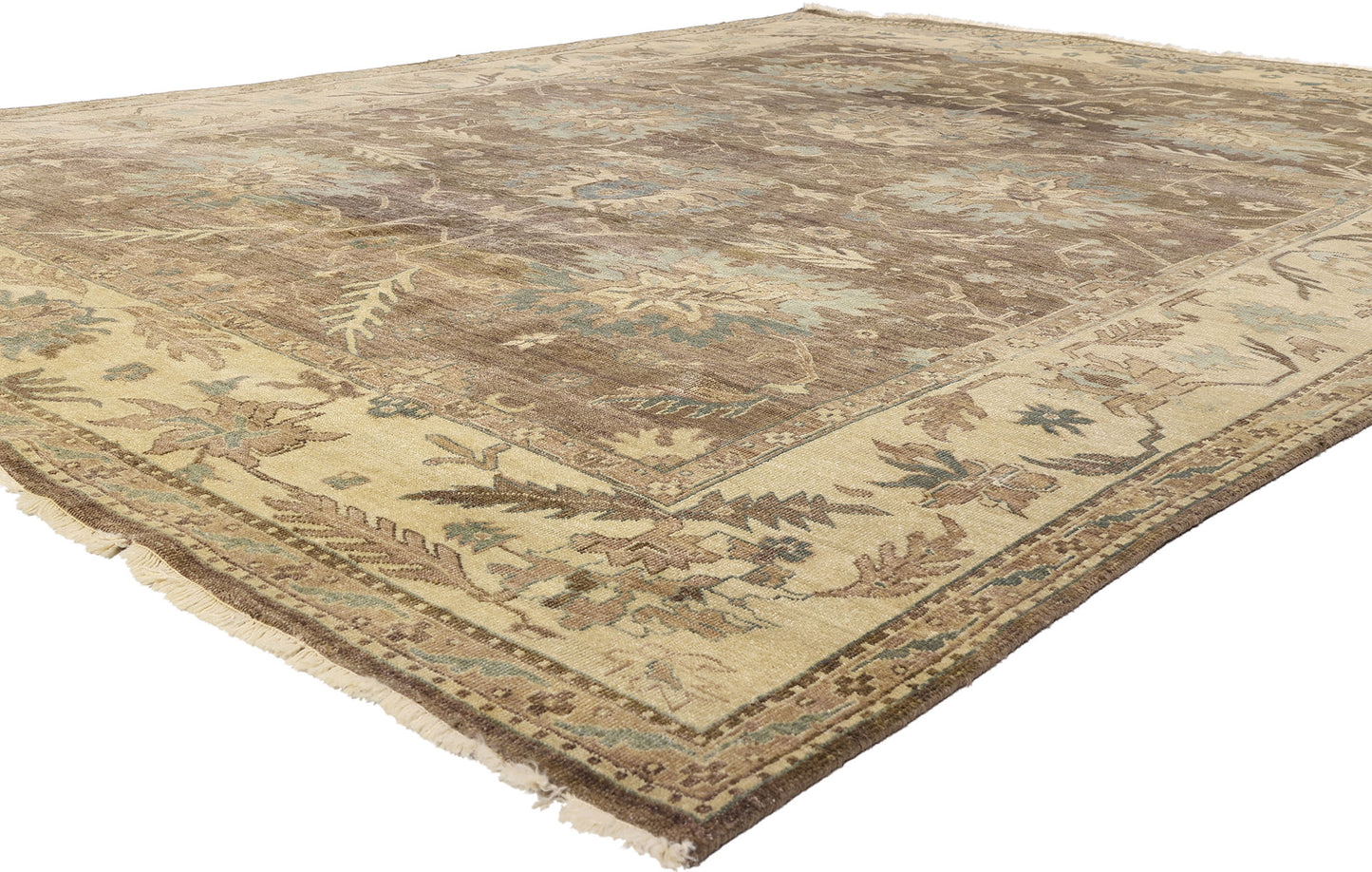 9 x 12 - Taupe Vintage Oushak Rug - 79531