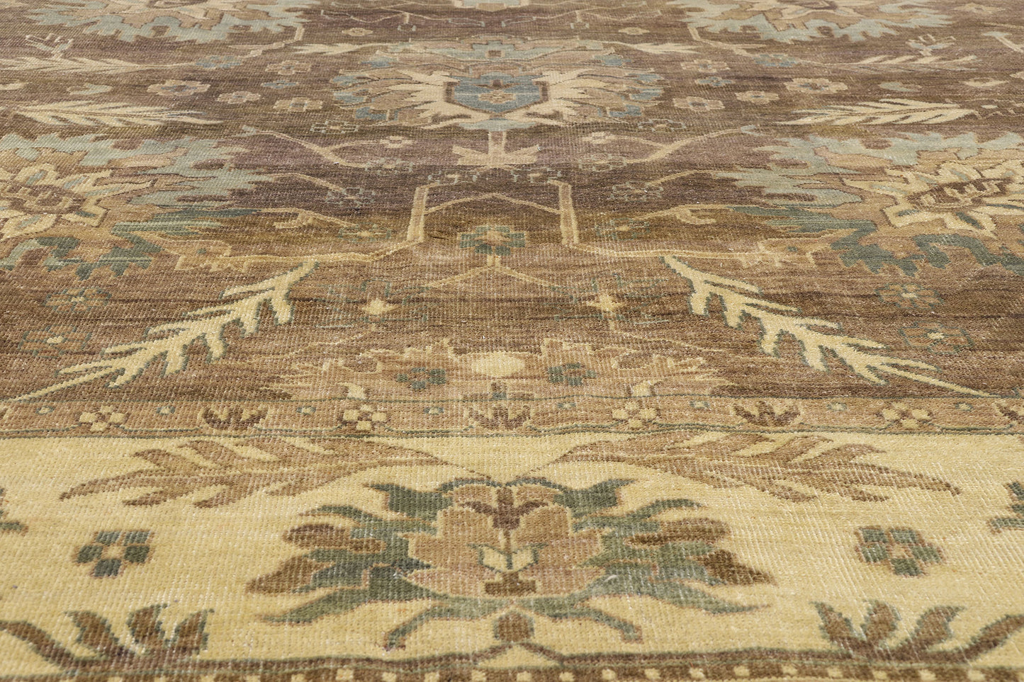 9 x 12 - Taupe Vintage Oushak Rug - 79531