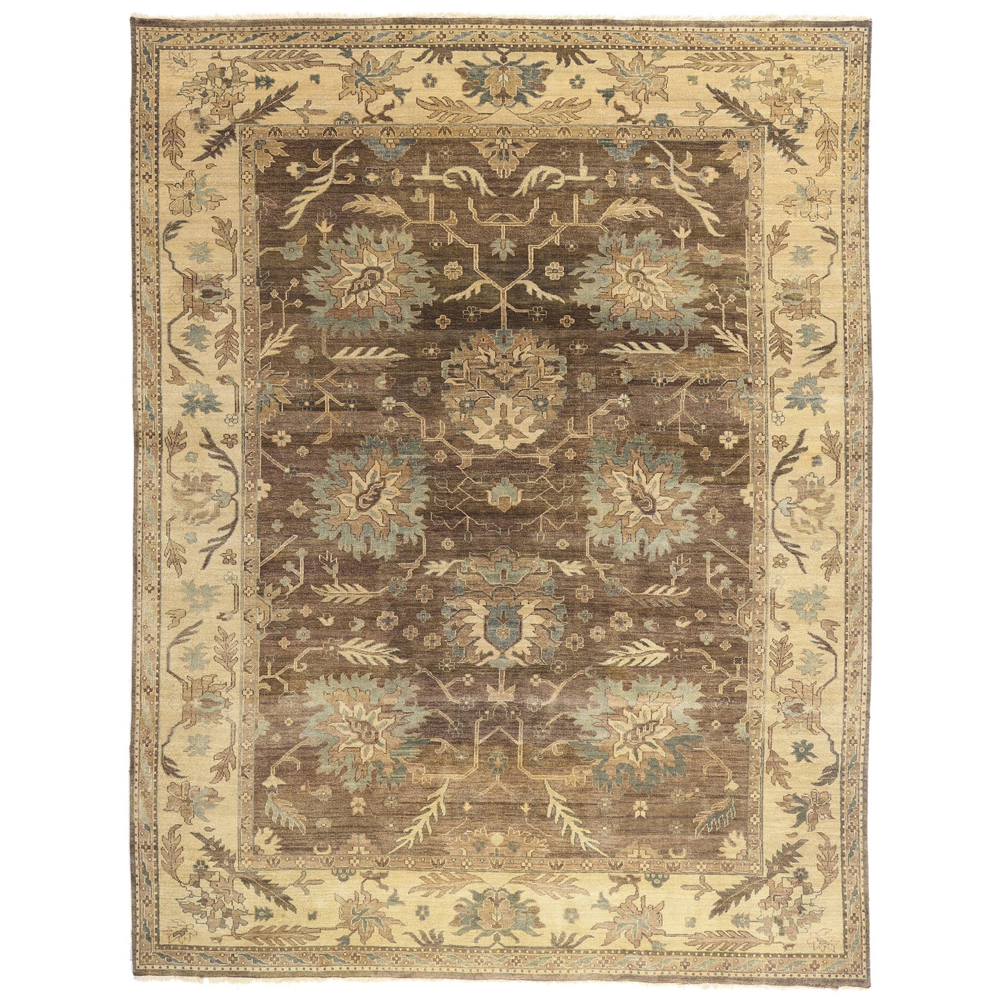 9 x 12 - Taupe Vintage Oushak Rug - 79531