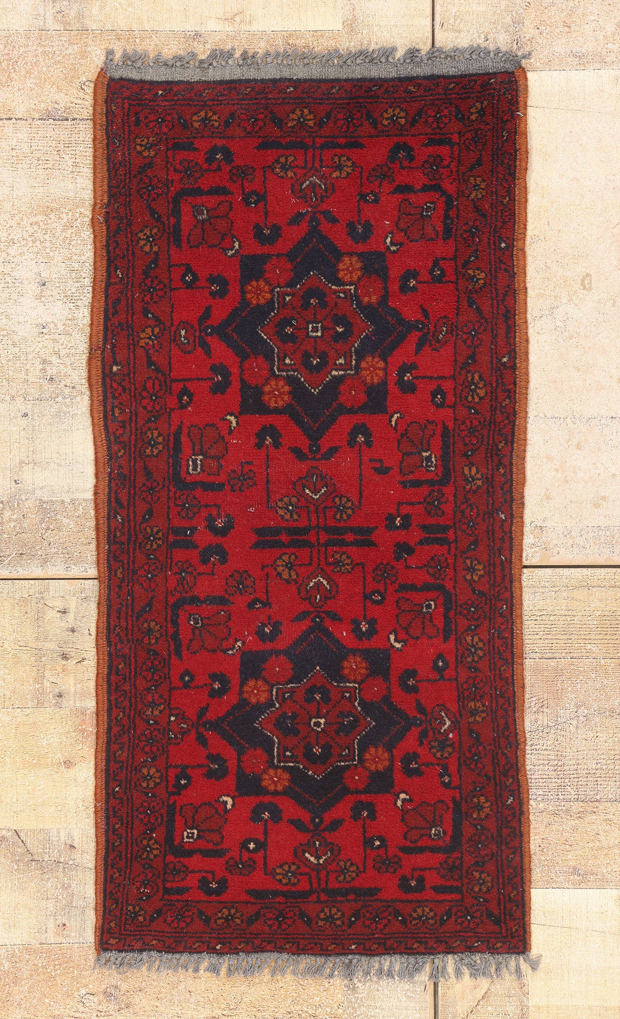 2 x 3 - Red Vintage Persian Turkoman Rug - 79532