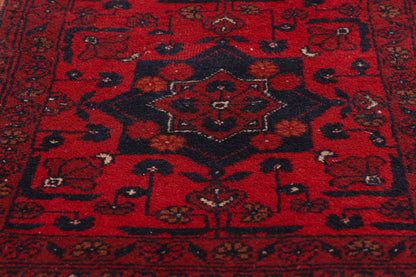 2 x 3 - Red Vintage Persian Turkoman Rug - 79532