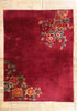 9 x 11 - Red Antique Chinese Art Deco Rug - 79534