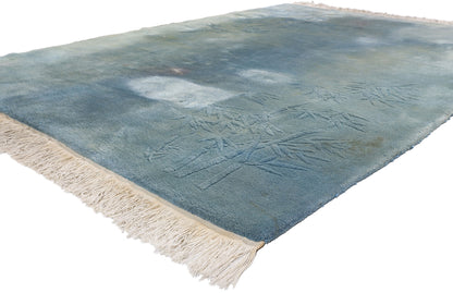 6 x 8 - Blue Vintage Chinese Art Deco Rug - 79535