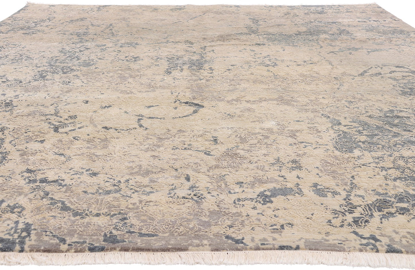 9 x 12 - Beige Vintage Contemporary Indian Rug - 79540