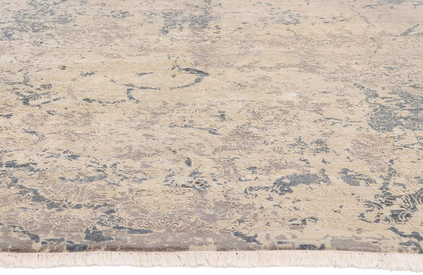 9 x 12 - Beige Vintage Contemporary Indian Rug - 79540