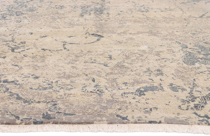 9 x 12 - Beige Vintage Contemporary Indian Rug - 79540