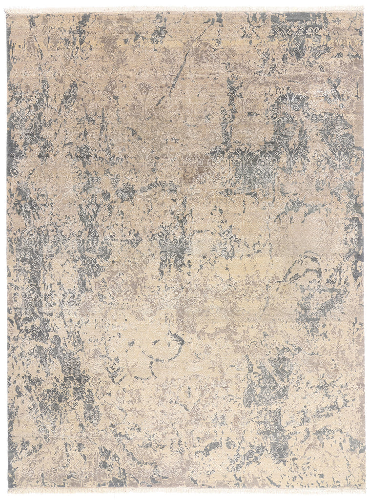 9 x 12 - Beige Vintage Contemporary Indian Rug - 79540