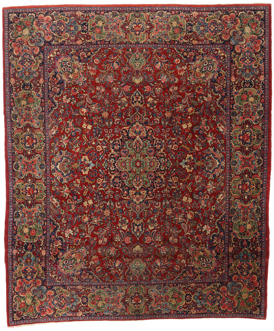 10 x 12 - Red Antique Hamadan Rug - 79541