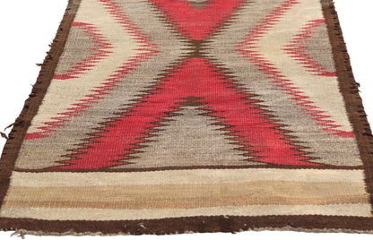 2 x 5 - Multicolor Antique Navajo Rug - 79543