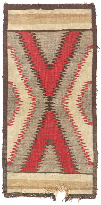 2 x 5 - Multicolor Antique Navajo Rug - 79543