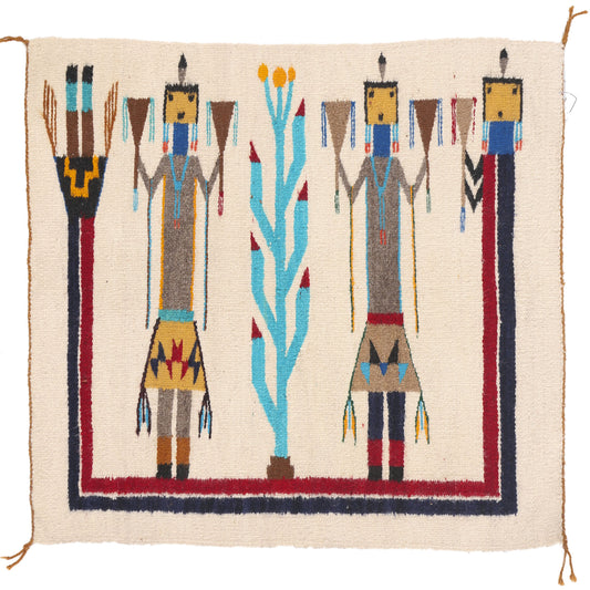 2 x 2 - Ivory Vintage Navajo Rug - 79545