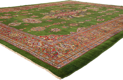 9 x 12 - Green Antique Persian Sultanabad Rug - 79546