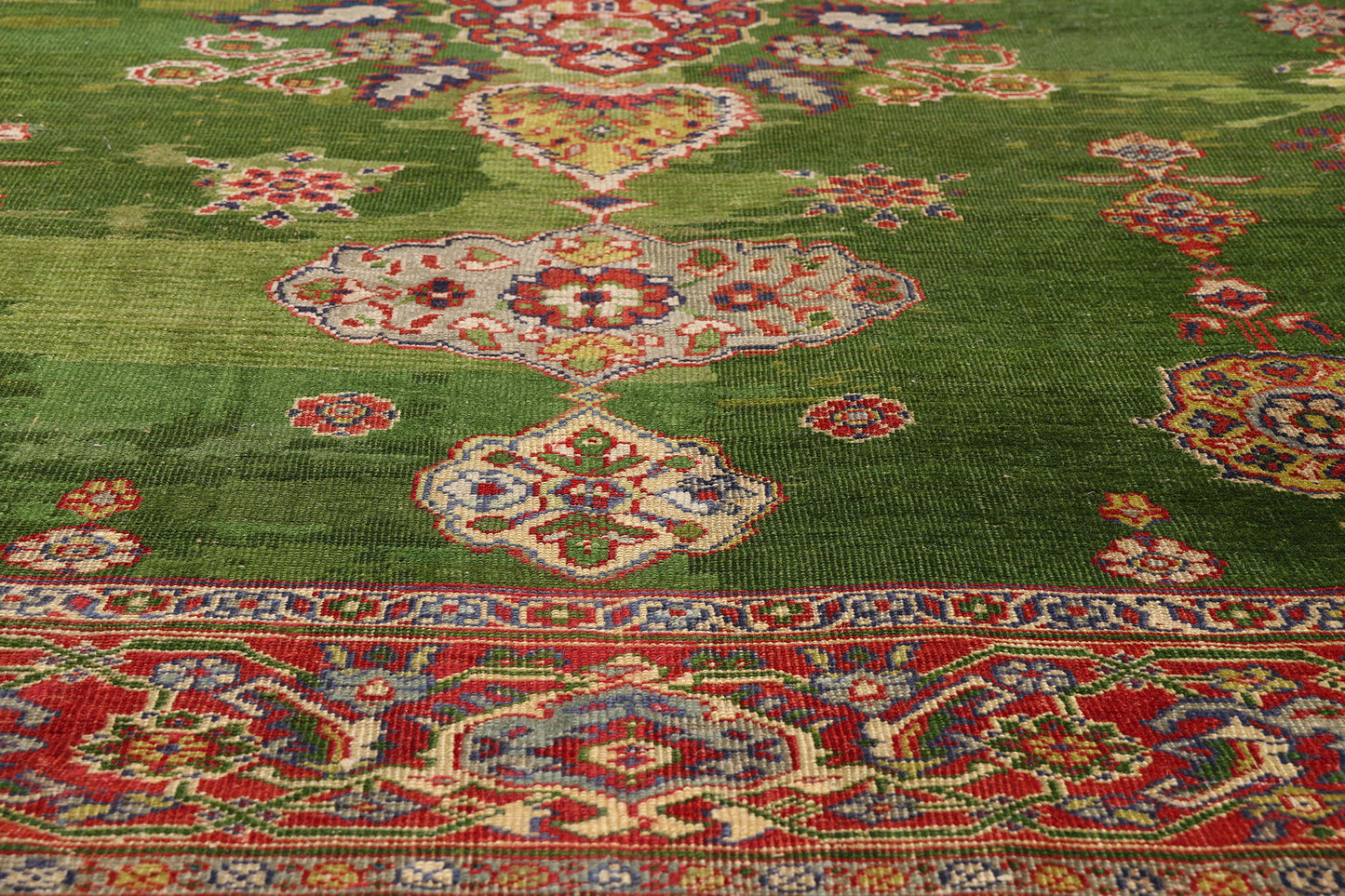 9 x 12 - Green Antique Persian Sultanabad Rug - 79546