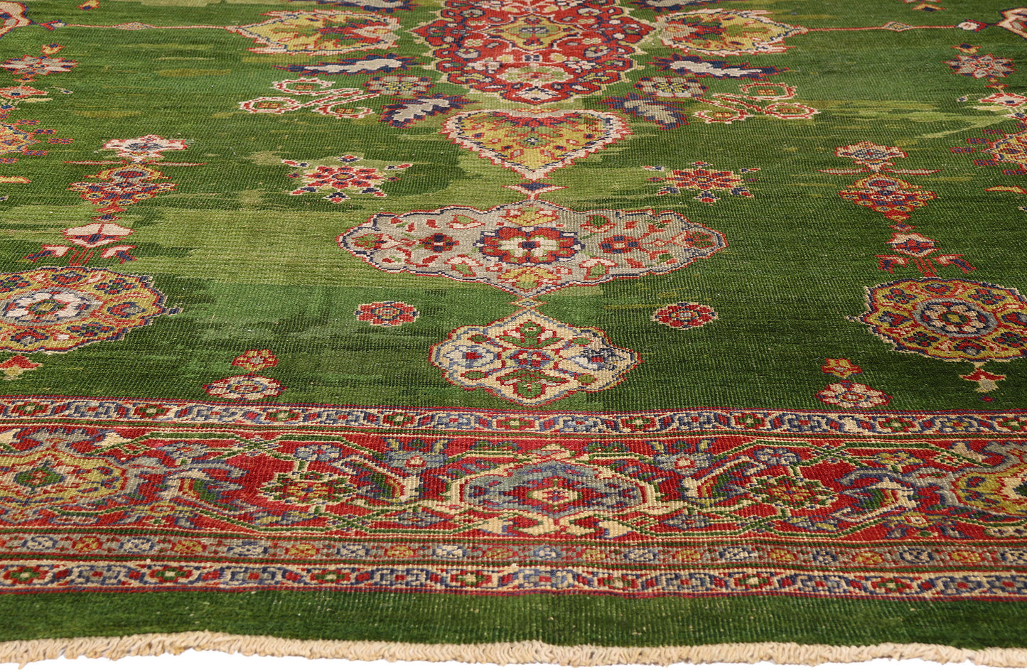 9 x 12 - Green Antique Persian Sultanabad Rug - 79546