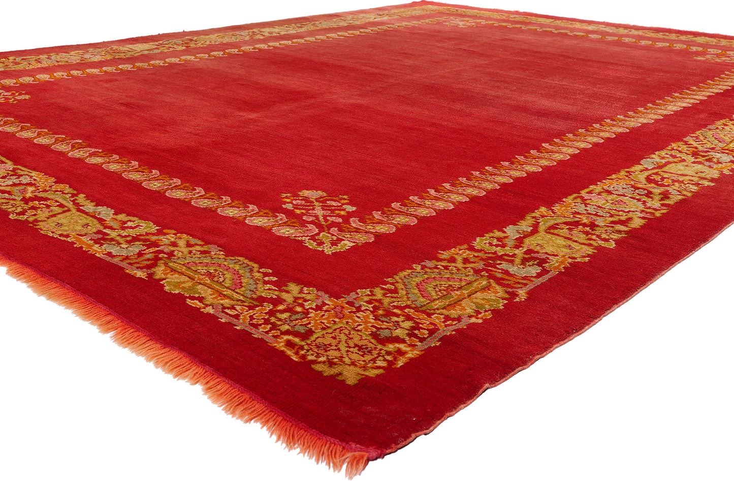 9 x 12 - Red Antique Turkish Oushak Rug - 79547