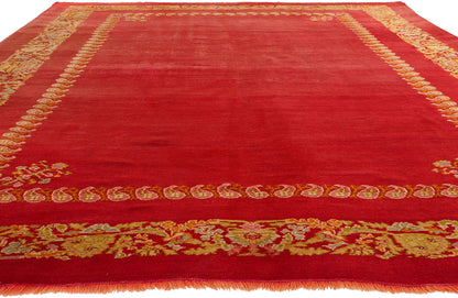 9 x 12 - Red Antique Turkish Oushak Rug - 79547