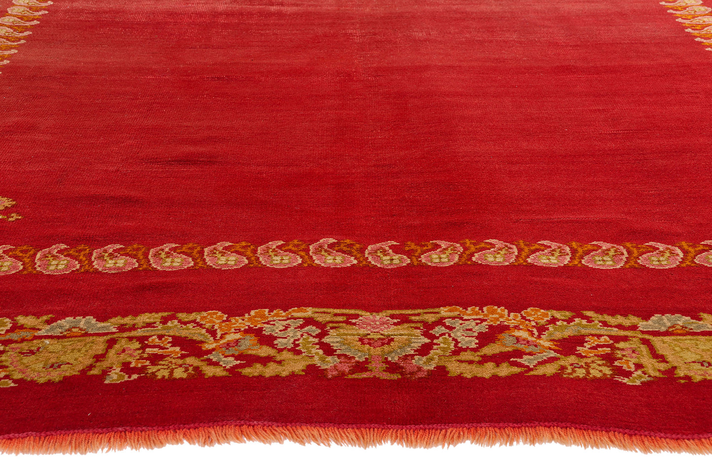 9 x 12 - Red Antique Turkish Oushak Rug - 79547