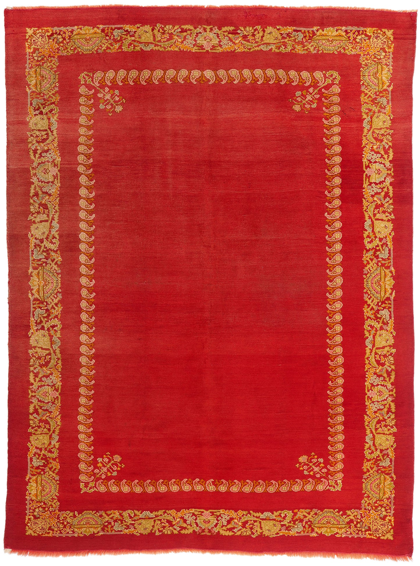 9 x 12 - Red Antique Turkish Oushak Rug - 79547