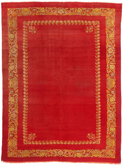 9 x 12 - Red Antique Turkish Oushak Rug - 79547