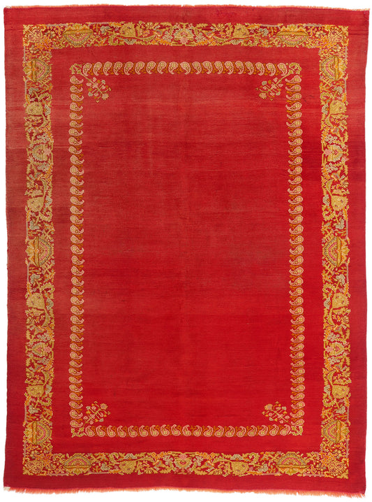 9 x 12 - Red Antique Turkish Oushak Rug - 79547