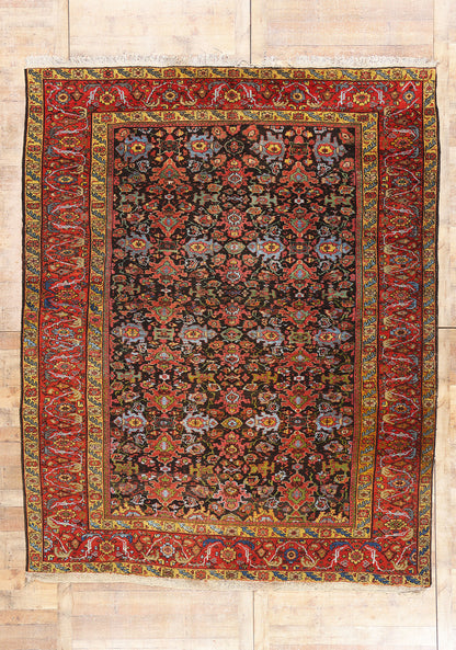 9 x 11 - Brown Antique Persian Sultanabad Rug - 79548