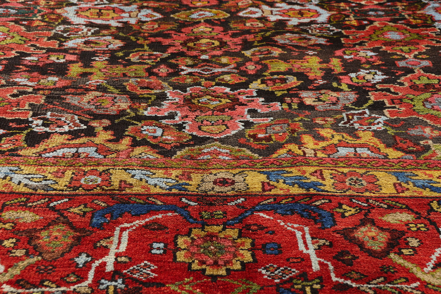 9 x 11 - Brown Antique Persian Sultanabad Rug - 79548