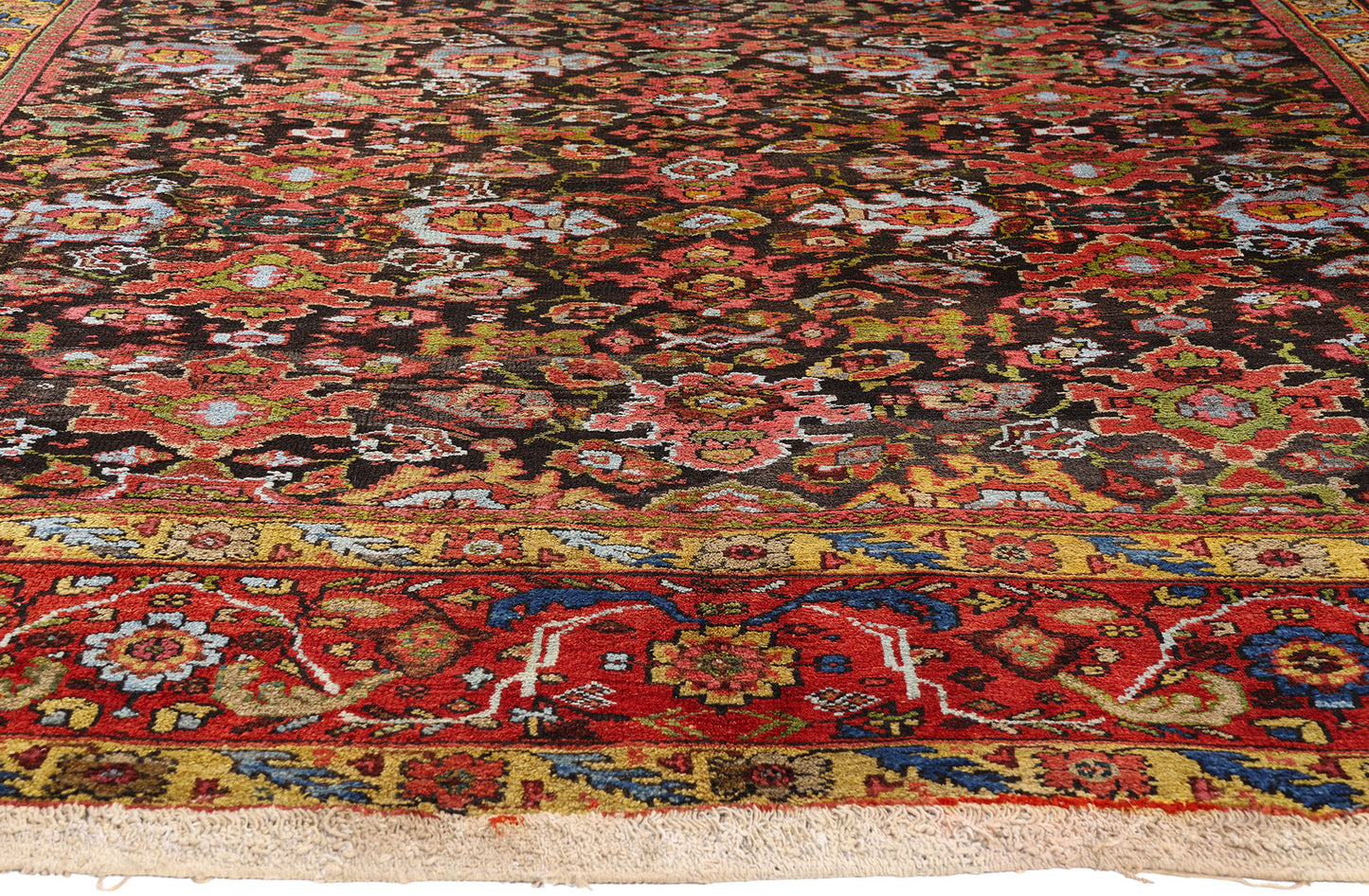 9 x 11 - Brown Antique Persian Sultanabad Rug - 79548