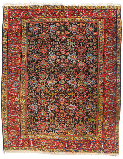 9 x 11 - Brown Antique Persian Sultanabad Rug - 79548