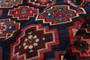 11 x 17 - Navy Blue Antique Persian Bakhtiari Rug - 79551