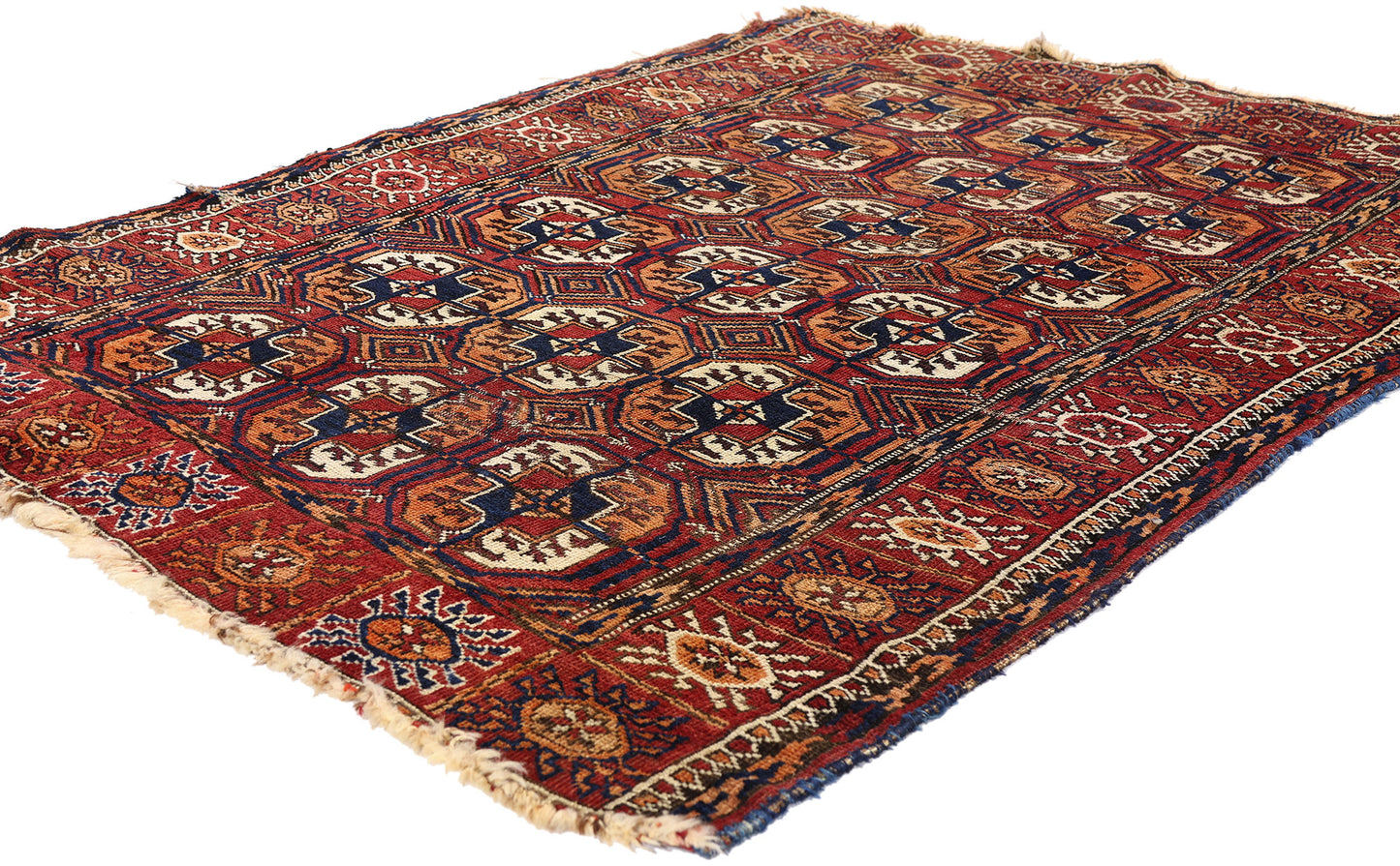 3 x 5 - Red Vintage Persian Turkoman Rug - 79554