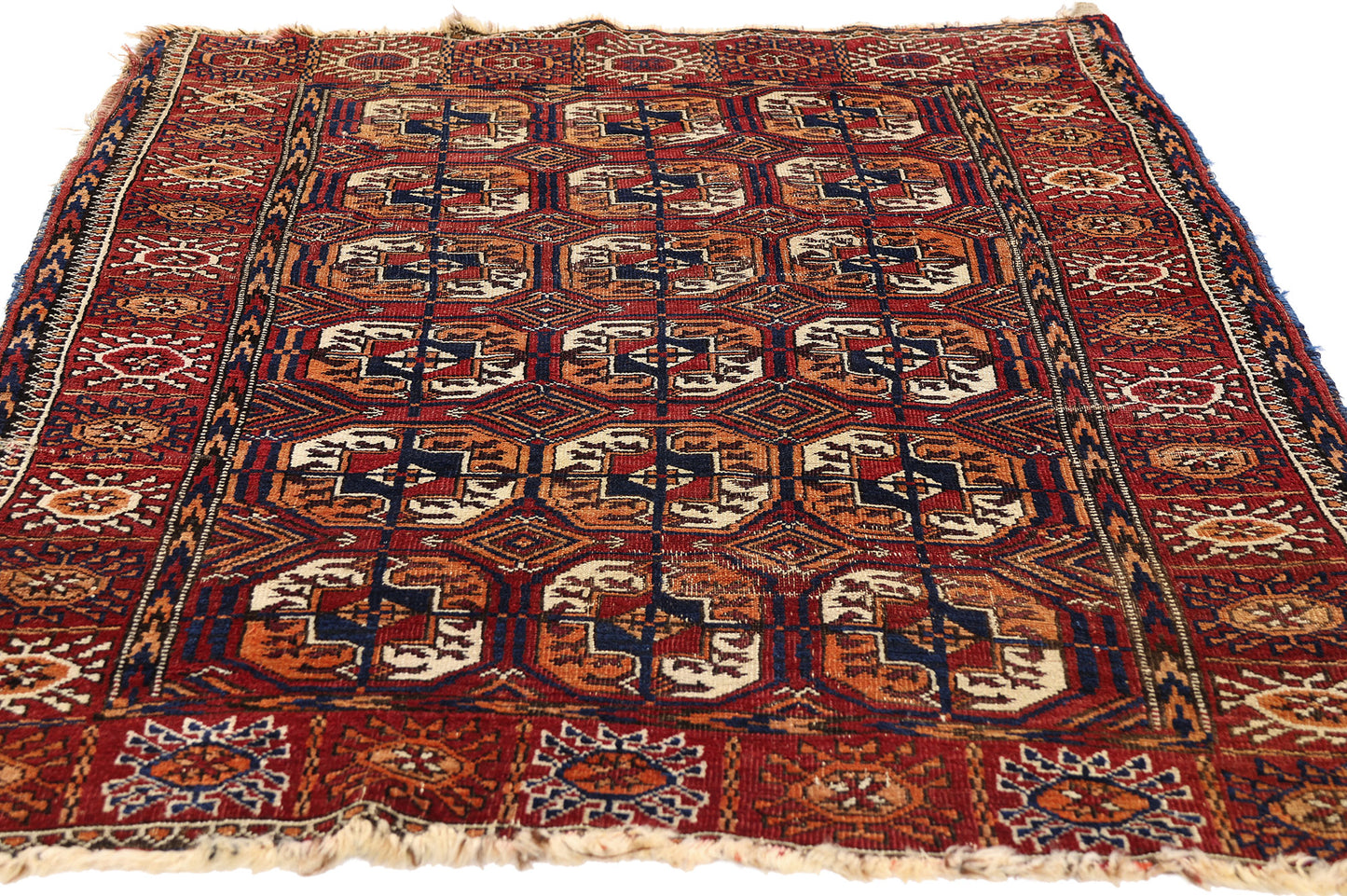 3 x 5 - Red Vintage Persian Turkoman Rug - 79554