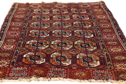 3 x 5 - Red Vintage Persian Turkoman Rug - 79554