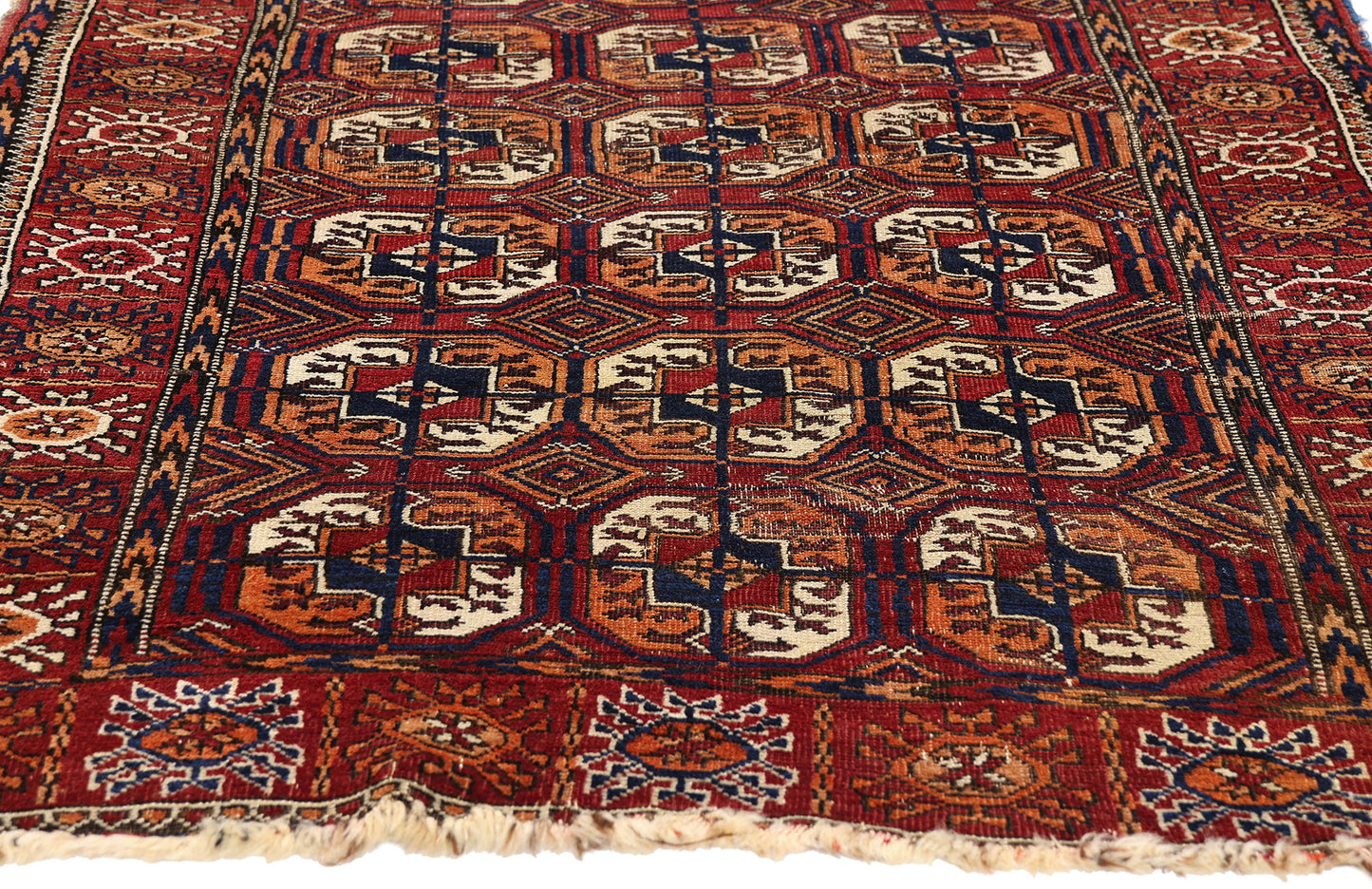 3 x 5 - Red Vintage Persian Turkoman Rug - 79554