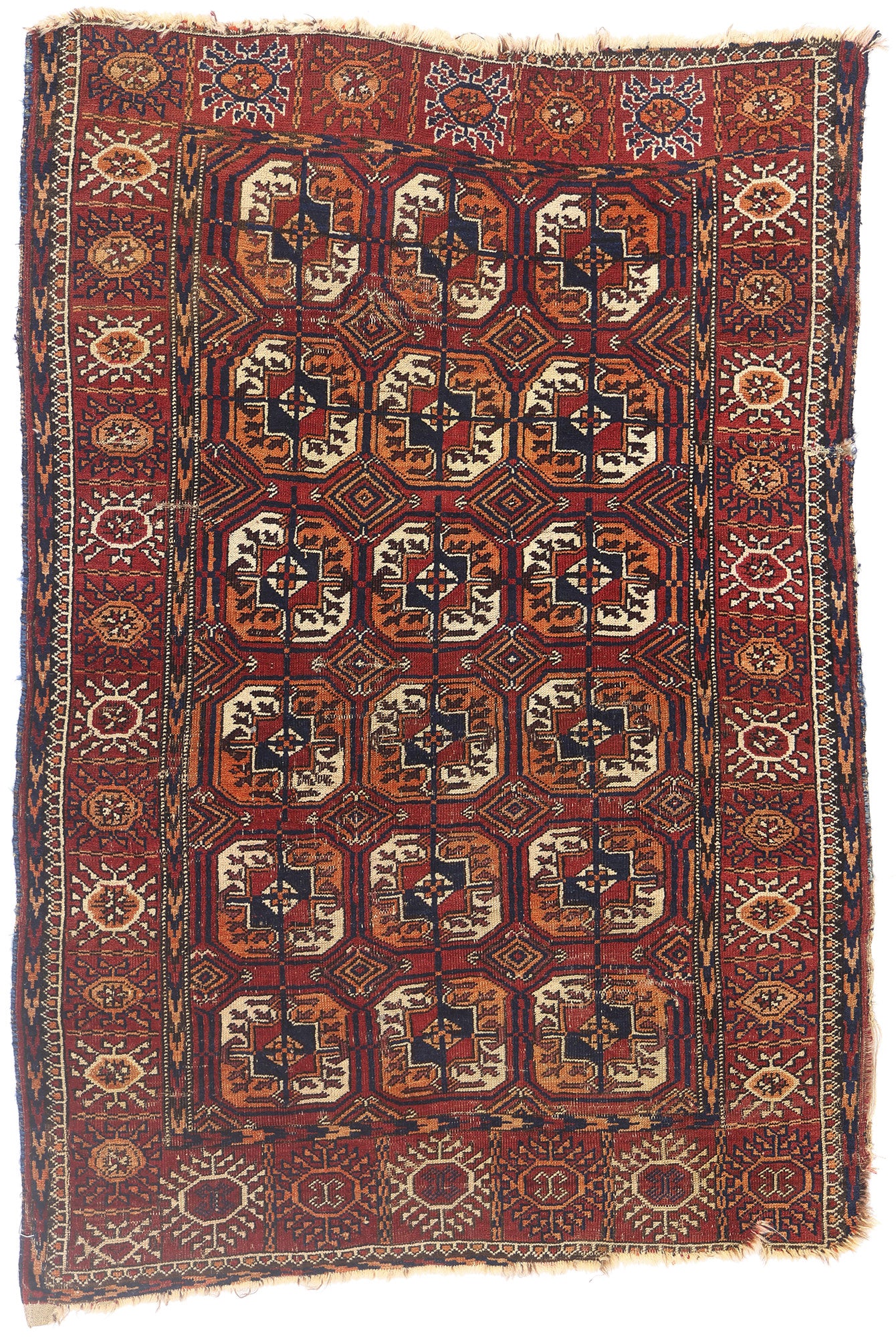 3 x 5 - Red Vintage Persian Turkoman Rug - 79554