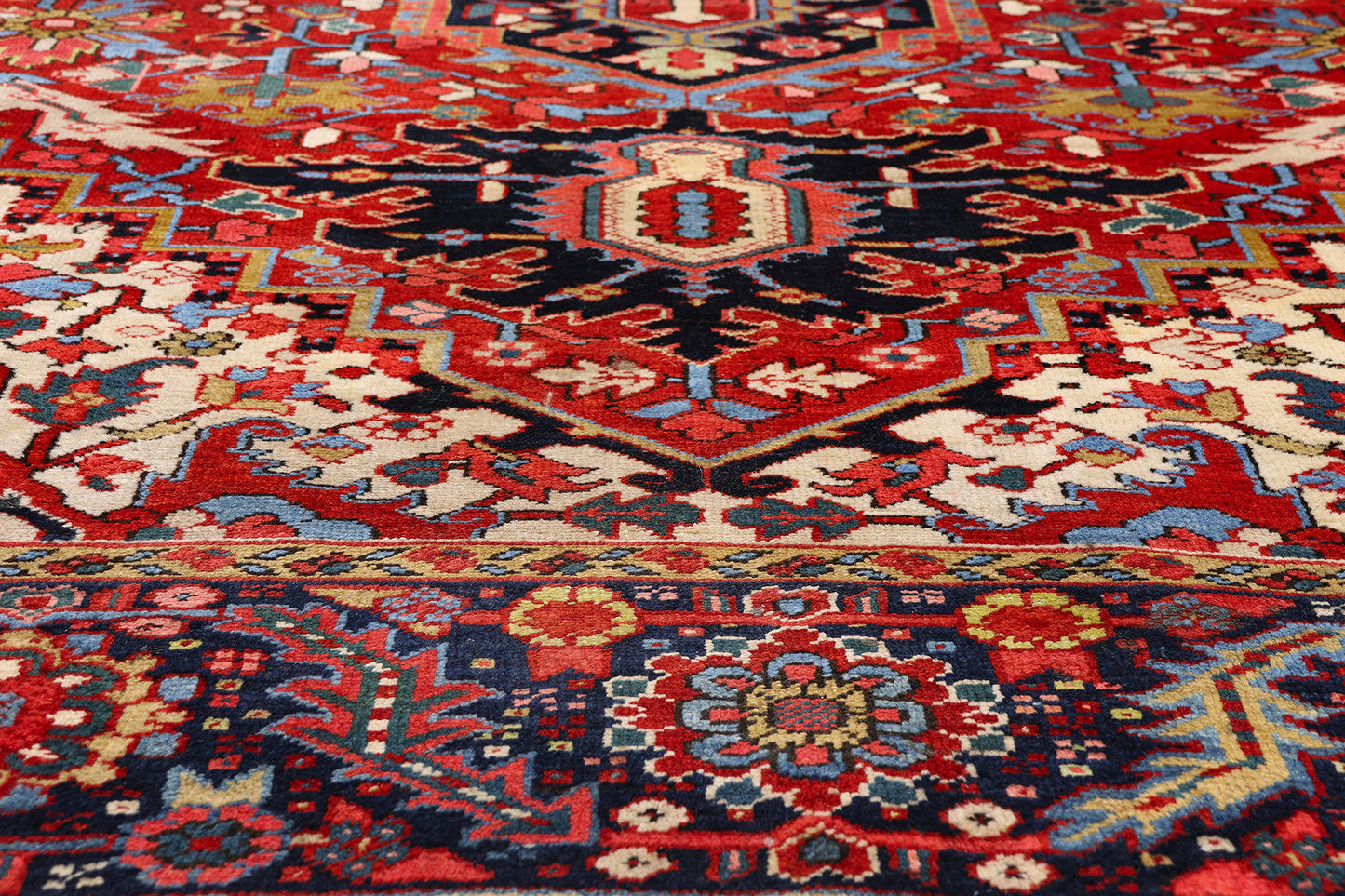 9 x 11 - Red Vintage Persian Heriz Rug - 79559