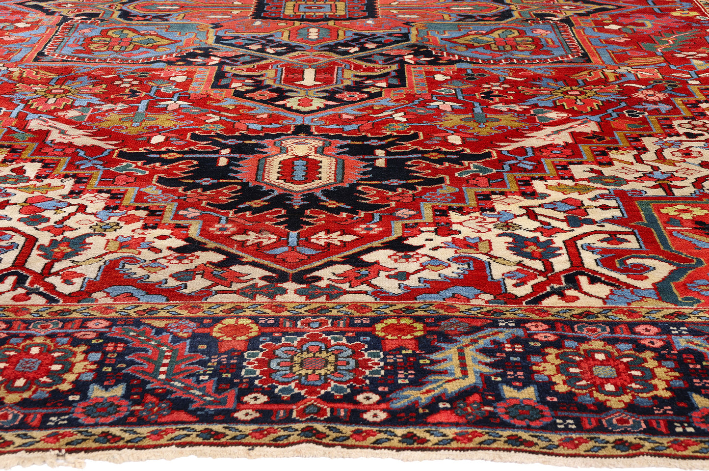9 x 11 - Red Vintage Persian Heriz Rug - 79559