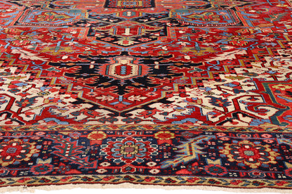 9 x 11 - Red Vintage Persian Heriz Rug - 79559