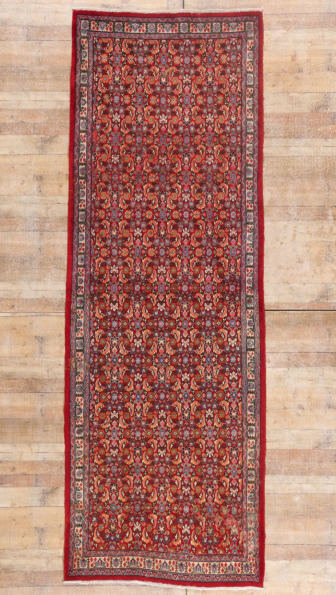4 x 12 - Red Antique Persian Khorassan Rug - 79565