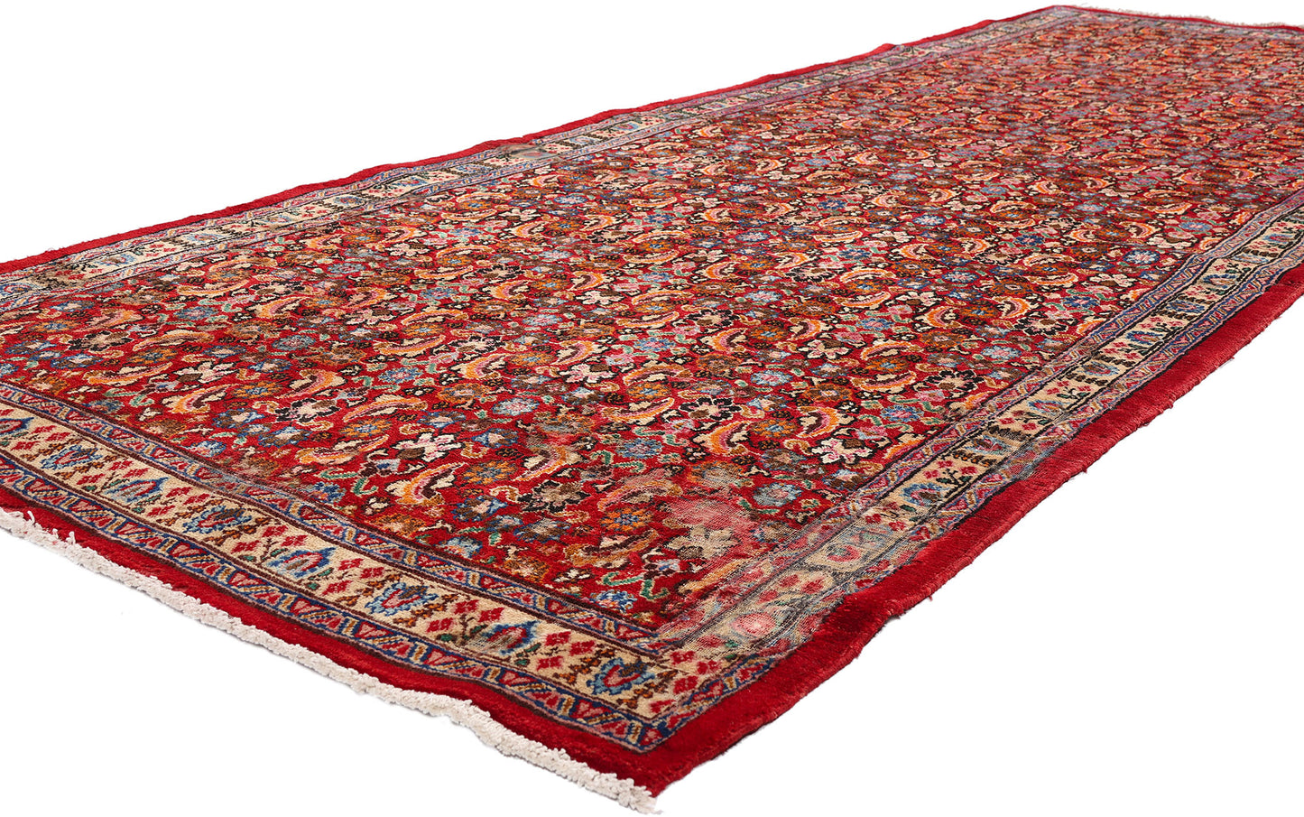 4 x 12 - Red Antique Persian Khorassan Rug - 79565