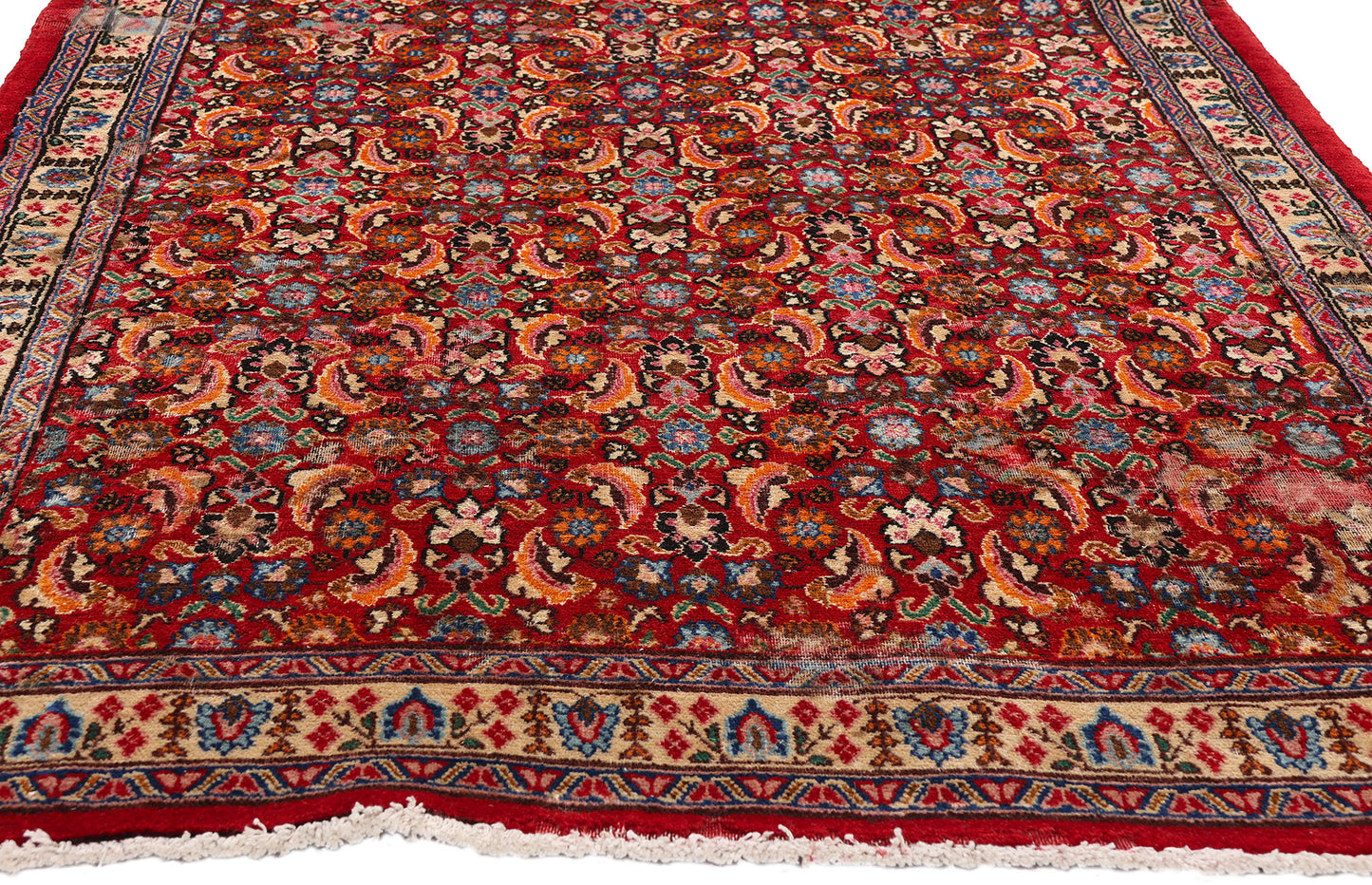 4 x 12 - Red Antique Persian Khorassan Rug - 79565