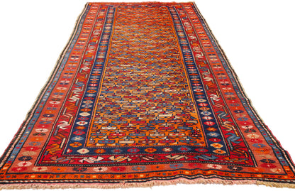 3 x 9 - Orange Antique Shirvan Rug - 79568