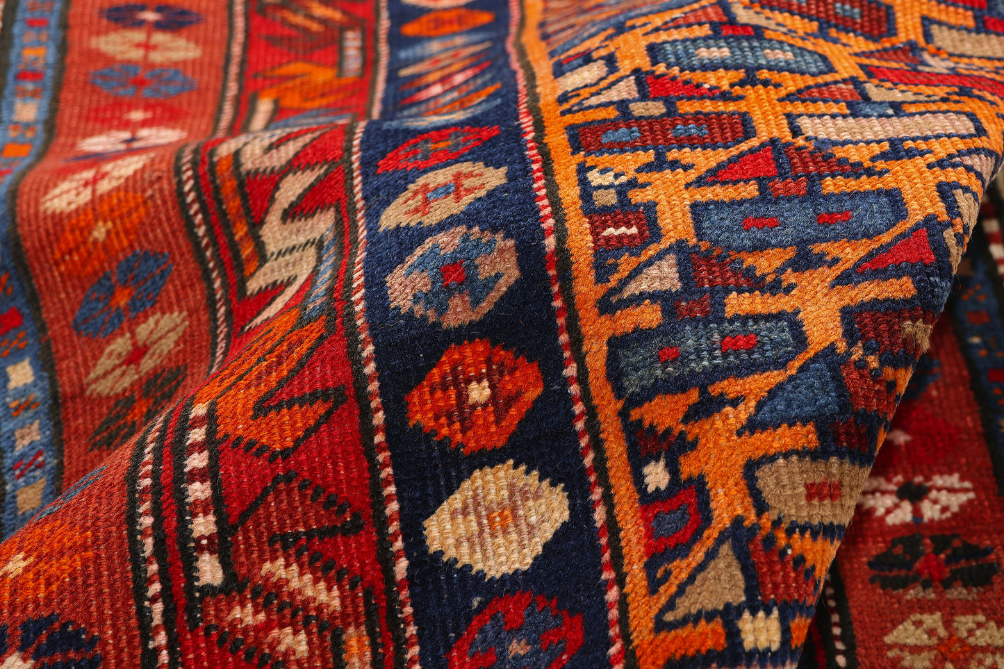 3 x 9 - Orange Antique Shirvan Rug - 79568