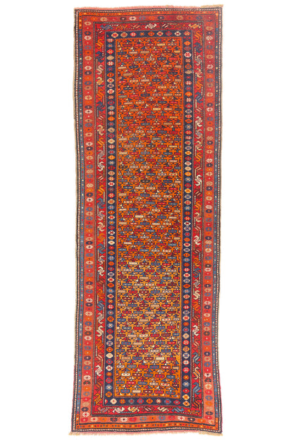 3 x 9 - Orange Antique Shirvan Rug - 79568