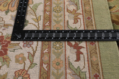 15 x 21 - Green Vintage Indian Agra Rug - 79573