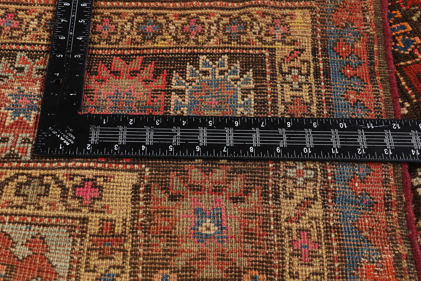 4 x 7 - Brown Antique Caucasian Kurd Rug - 79575